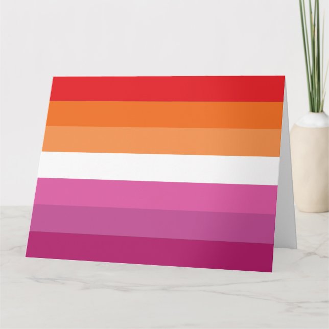 Lesbian Pride Flag Card (Front)