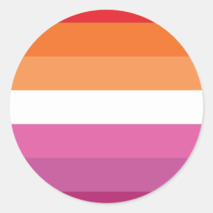 Lesbian Pride Flag Classic Round Sticker