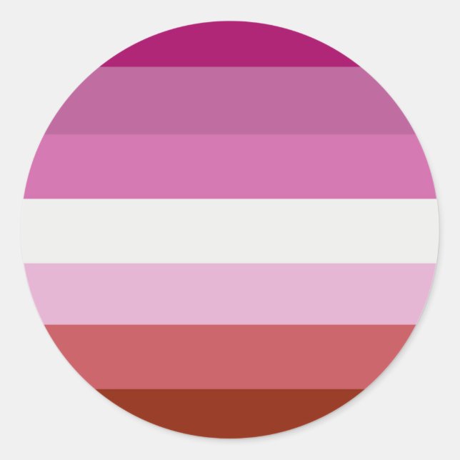 Lesbian Pride Flag Classic Round Sticker (Front)