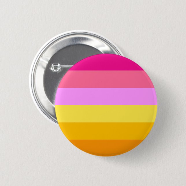 Lesbian Pride Flag (Dawn) 2 Inch Round Button (Front & Back)