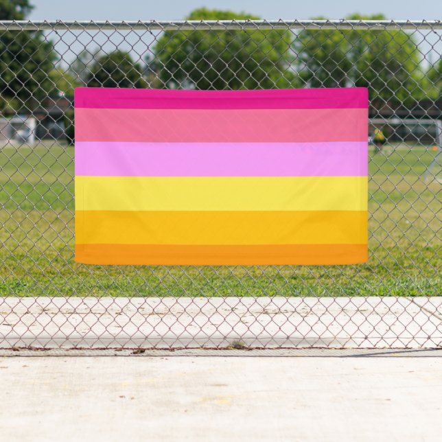 Lesbian Pride Flag (Dawn) Banner (Insitu)