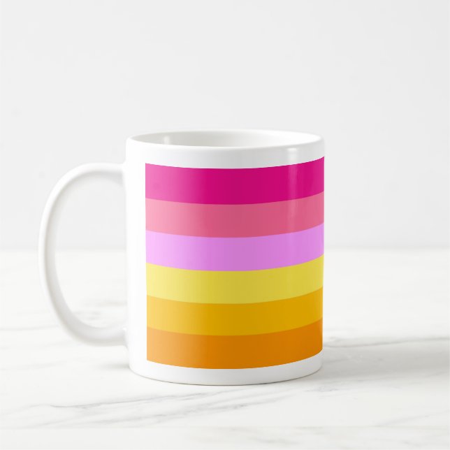 Lesbian Pride Flag (Dawn) Coffee Mug (Left)