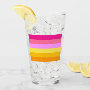 Lesbian Pride Flag (Dawn) Glass