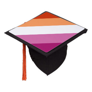 Lesbian Pride flag Graduation Cap Topper