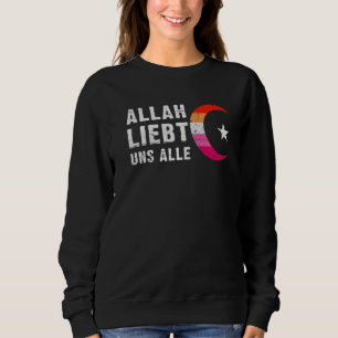 Lesbian Pride Flag Hilal crescent moon Islam 1 Sweatshirt