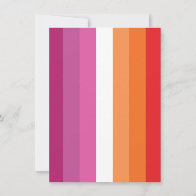 Lesbian Pride Flag Holiday Card (Front)