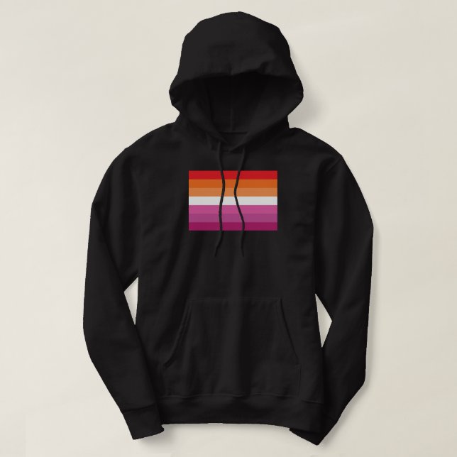Lesbian Pride Flag Hoodie (Design Front)