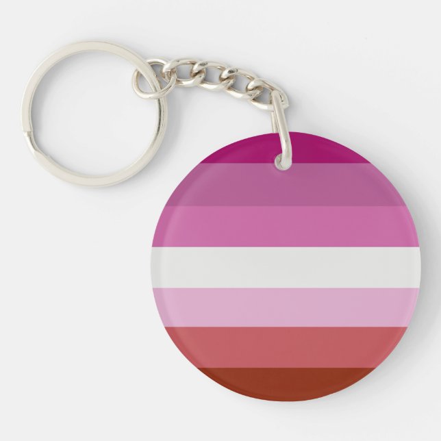 Lesbian Pride Flag Keychain (Front)