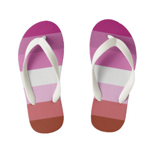 Lesbian Pride Flag Kid's Flip Flops