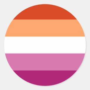 Lesbian Pride Flag LGBTQ Classic Round Sticker