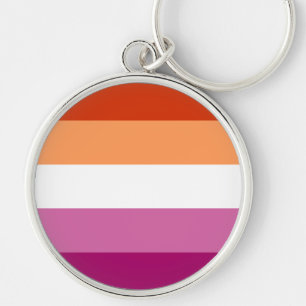 Lesbian Pride Flag LGBTQ Keychain