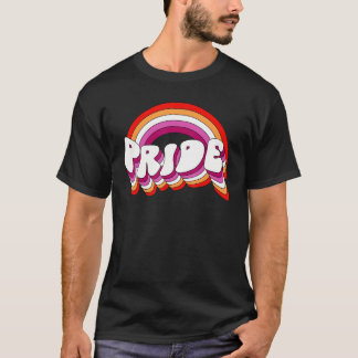 Lesbian Pride Flag LGBTQ Love is Love Gay Rainbow  T-Shirt