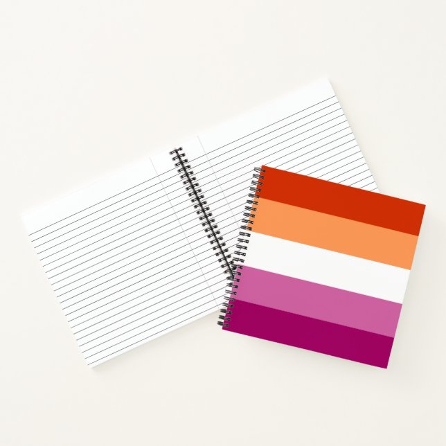 Lesbian Pride Flag LGBTQ Notebook (Inside)