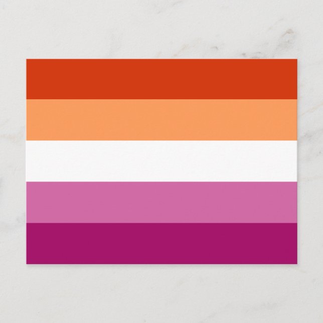 Lesbian Pride Flag LGBTQ Postcard (Front)