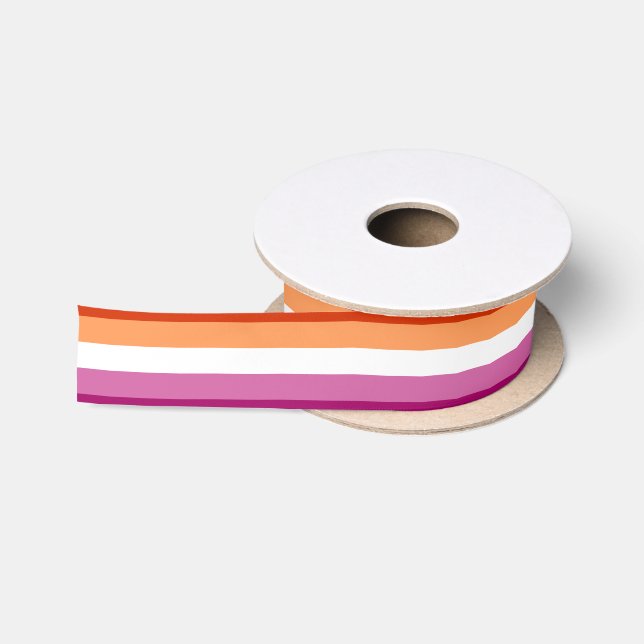 Lesbian Pride Flag LGBTQ Satin Ribbon (Spool)