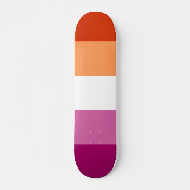 Lesbian Pride Flag LGBTQ Skateboard (Front)