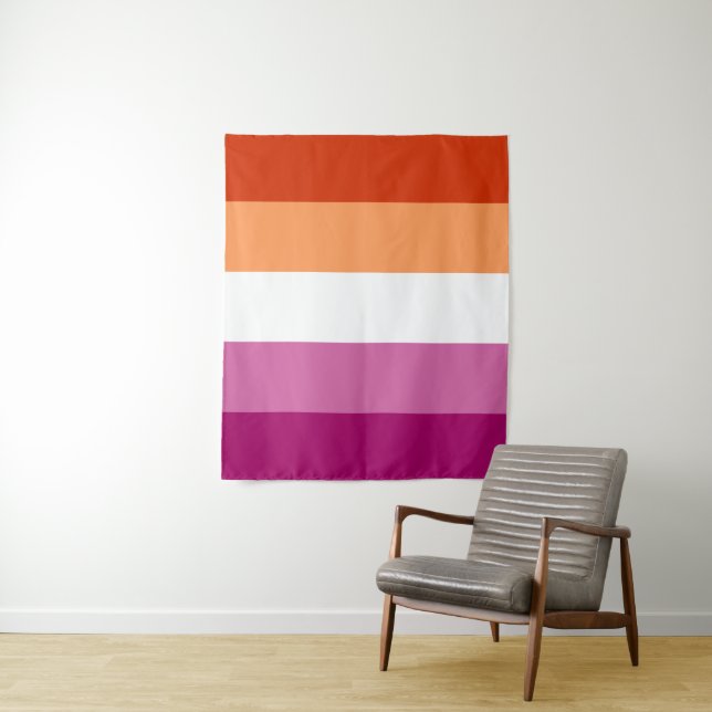 Lesbian Pride Flag LGBTQ Tapestry (In Situ)