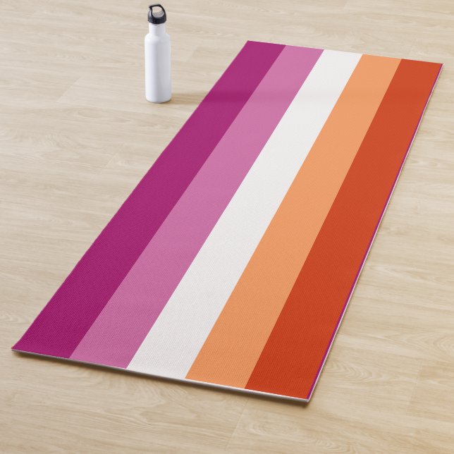 Lesbian Pride Flag LGBTQ Yoga Mat (In Situ)