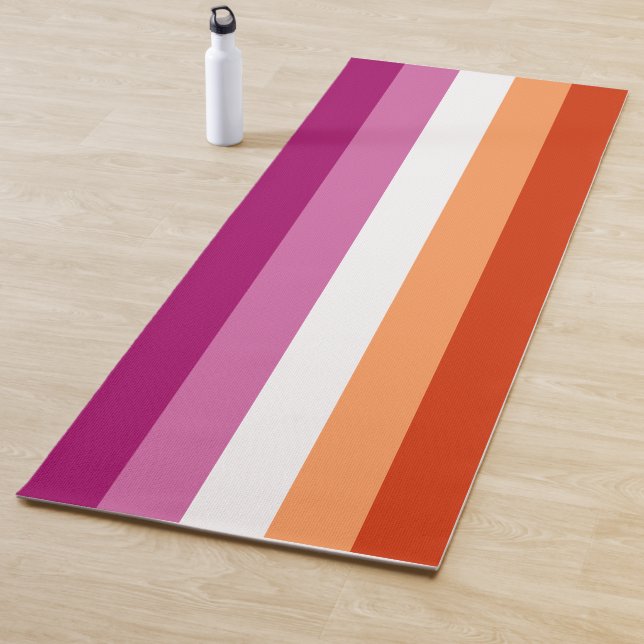 Lesbian Pride Flag LGBTQ Yoga Mat (In Situ)