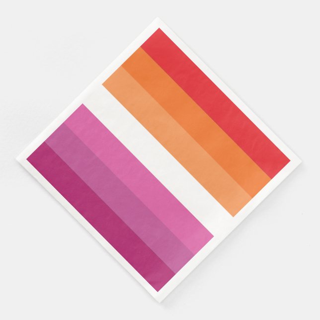 Lesbian Pride Flag Napkin (Corner)