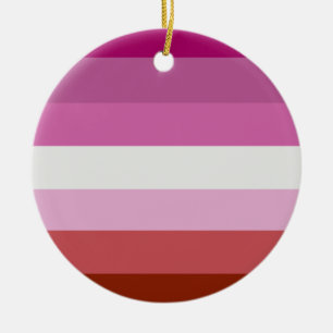 Lesbian Pride Flag (Origin) Ceramic Ornament