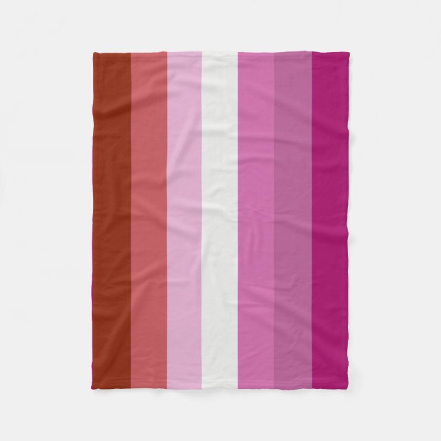 Lesbian Pride Flag (Origin) Fleece Blanket (Front)