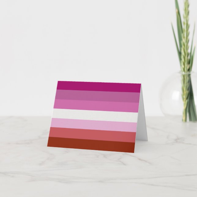 Lesbian Pride Flag (Origin) Holiday Card (Front)