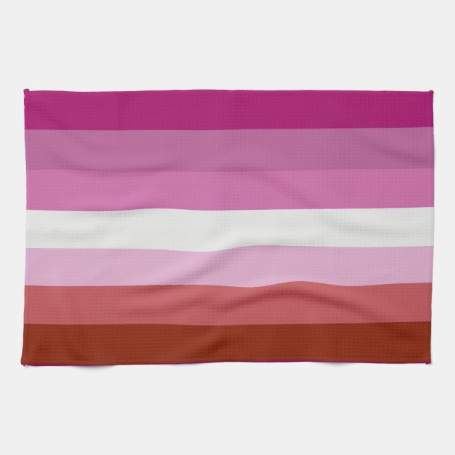 Lesbian Pride Flag (Origin) Kitchen Towel (Horizontal)