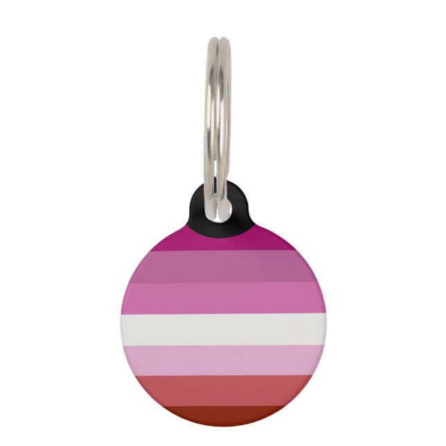 Lesbian Pride Flag (Origin) Pet Tag (Front)