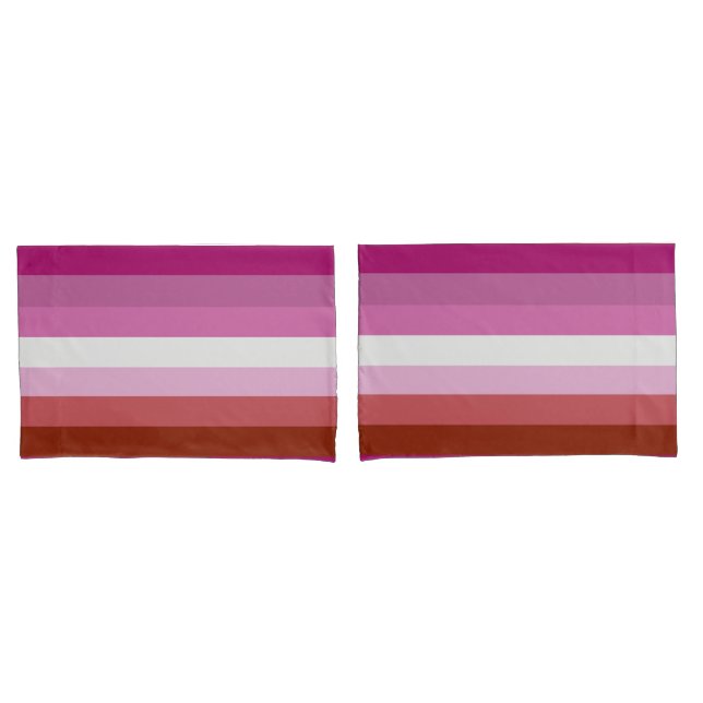 Lesbian Pride Flag (Origin) Pillowcase (Front-Set)