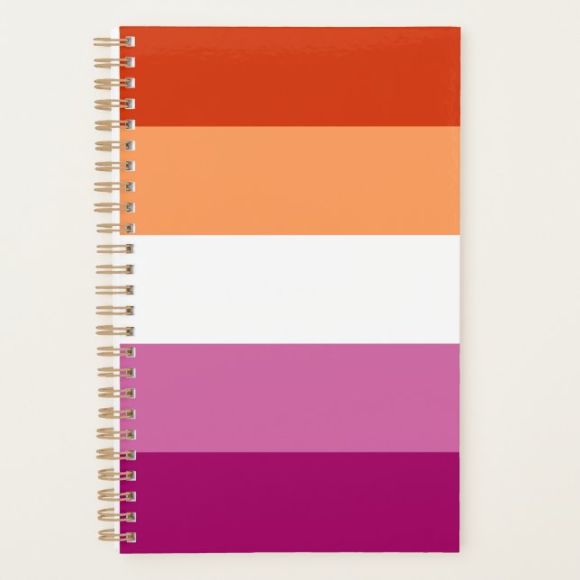 Lesbian Pride Flag Planner (Front)