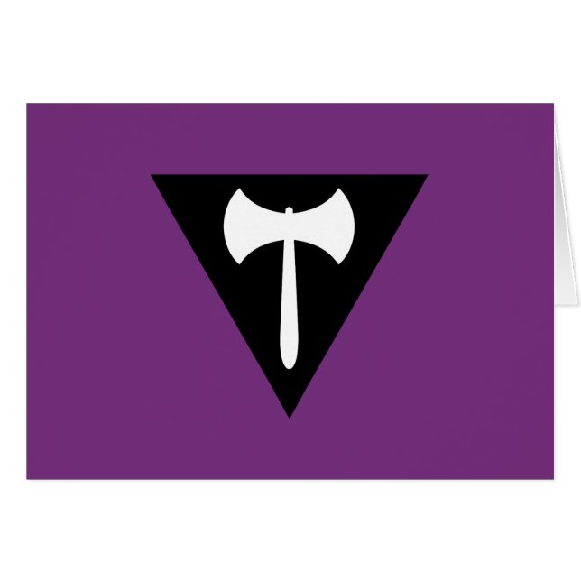 Lesbian Pride Flag  Purple Axe (Front Horizontal)