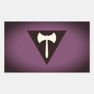 Lesbian Pride Flag  Purple Axe Sticker