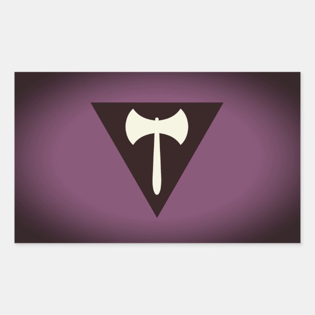 Lesbian Pride Flag  Purple Axe Sticker (Front)