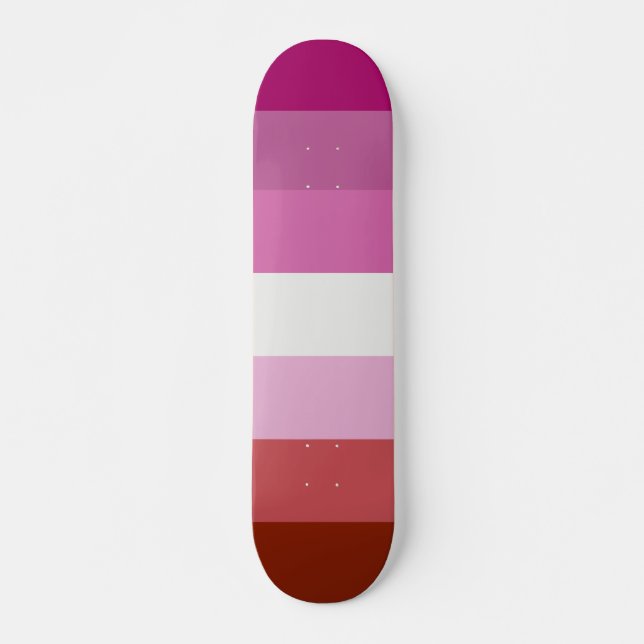 Lesbian Pride Flag Skateboard (Front)
