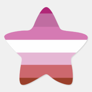 Lesbian pride flag star sticker