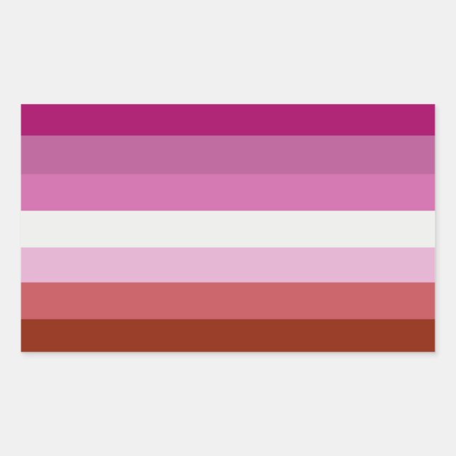 Lesbian Pride Flag Stripes Sticker (Front)