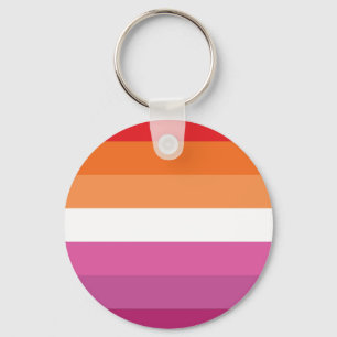 Lesbian Pride Flag (Sunset) Keychain