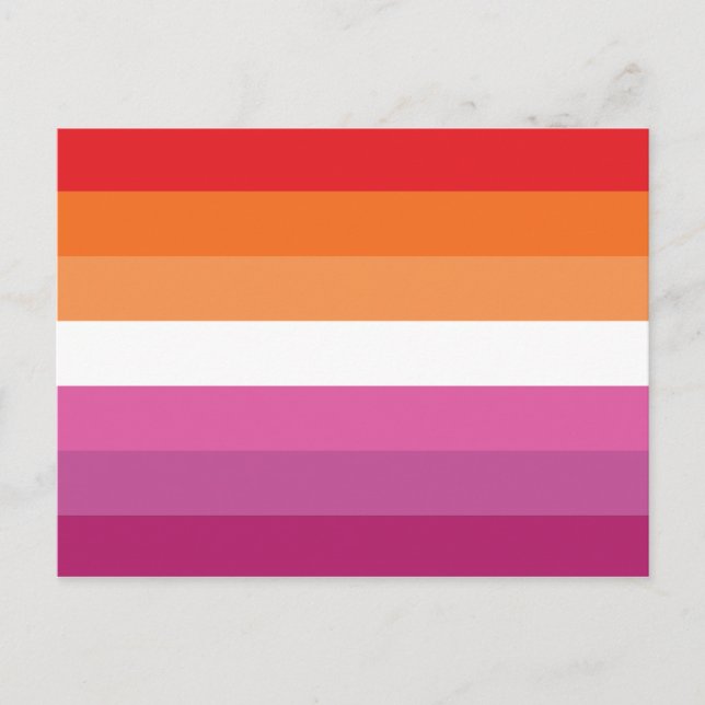 Lesbian Pride Flag (Sunset) Postcard (Front)