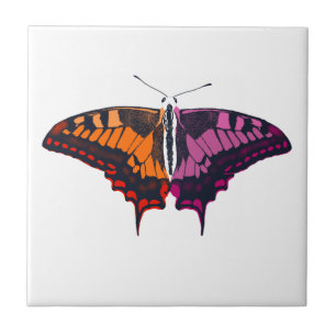 Lesbian Pride Flag Swallowtail Butterfly Tile