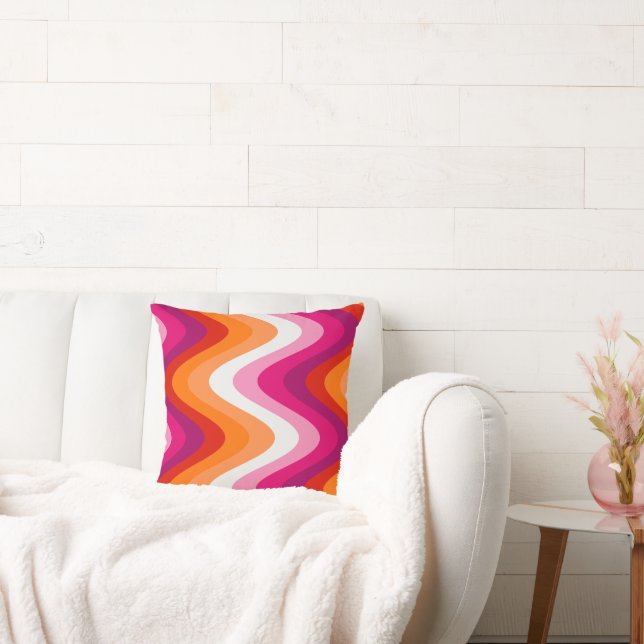 Lesbian Pride Flag  Throw Pillow (Couch)