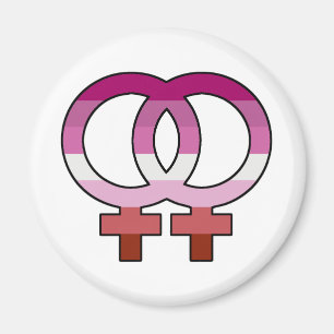 Lesbian Pride Flag Venus Symbol Magnet
