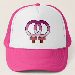 Lesbian Pride Flag Venus Symbol Trucker Hat