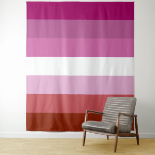 Lesbian Pride Flag Vertical Tapestry