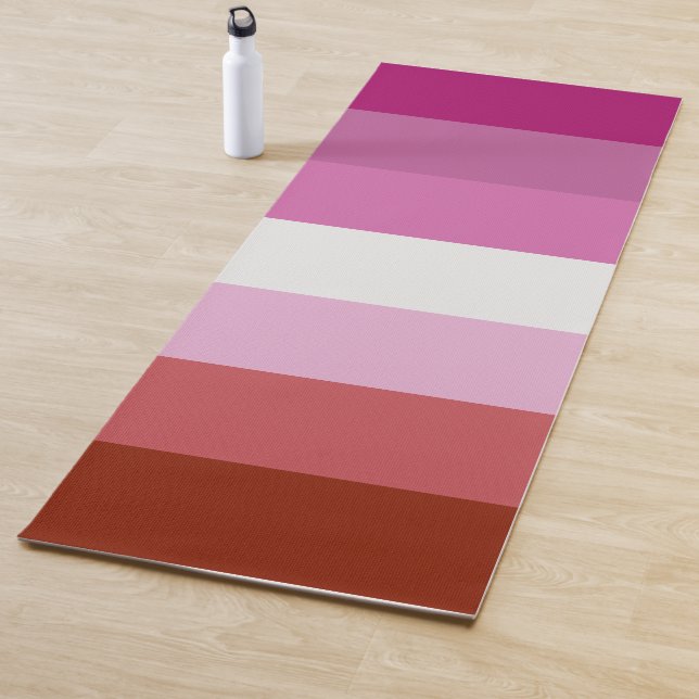 Lesbian Pride Flag Yoga Mat (In Situ)