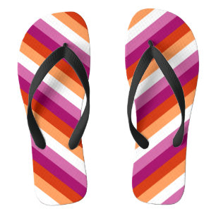 Lesbian Pride Flip Flops