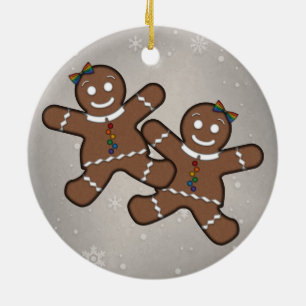 Lesbian Pride Gingerbread Women Ceramic Ornament