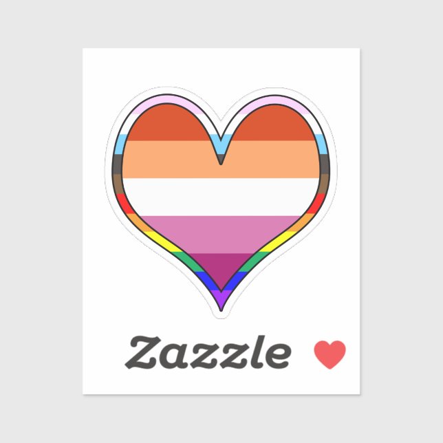 Lesbian Pride Heart (Sheet)
