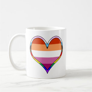 Lesbian Pride Heart Coffee Mug
