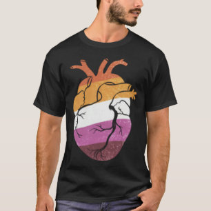 Lesbian Pride Heart Flag T-Shirt
